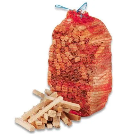 AMOS Kiln Dried Kindling Pine/Spruce Wood, 7-litre nets with carry bag (4 pack)